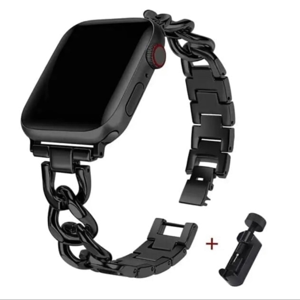 Black metal band for Apple Watch 42/44/45mm
